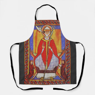 Medieval Saint Gregory the Great Icon  Apron