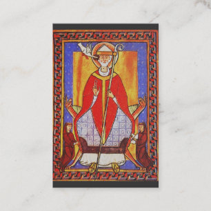 Medieval Saint Gregory the Great Icon  Business Card