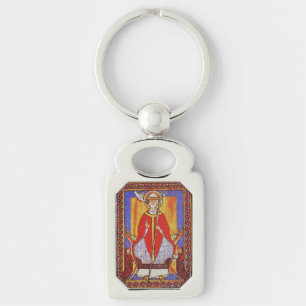 Medieval Saint Gregory the Great Icon  Key Ring