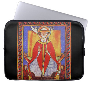 Medieval Saint Gregory the Great Icon  Laptop Sleeve