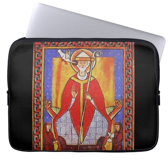 Medieval Saint Gregory the Great Icon  Laptop Sleeve (Front)