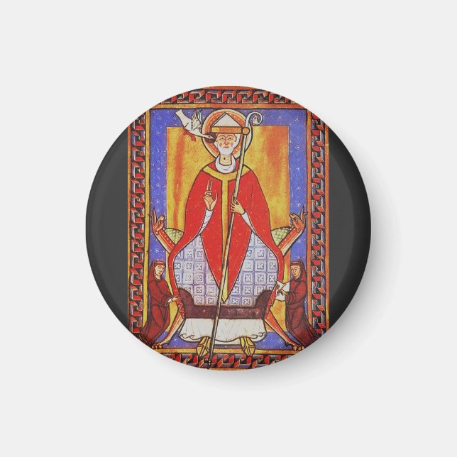Medieval Saint Gregory the Great Icon  Magnet (Front)