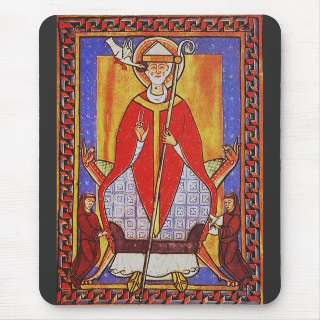 Medieval Saint Gregory the Great Icon  Mouse Mat (Front)