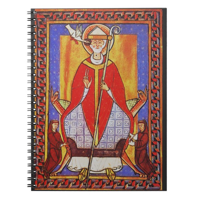 Medieval Saint Gregory the Great Icon  Notebook (Front)