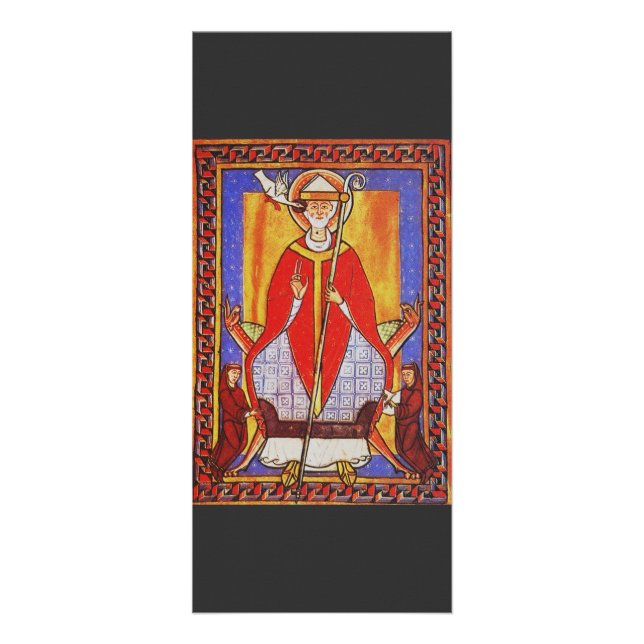 Medieval Saint Gregory the Great Icon  Rack Card (Front)