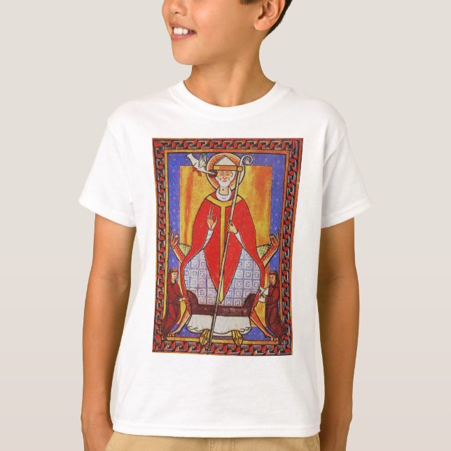 Medieval Saint Gregory the Great Icon  T-Shirt (Front)