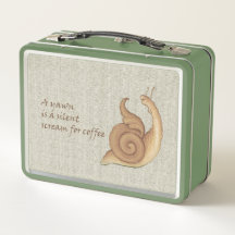 Medieval Screaming Snail Metal Lunchbox