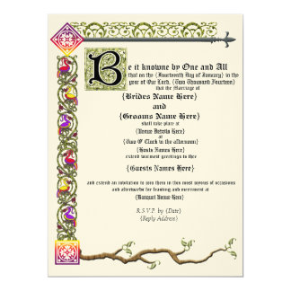 Tudor Style Wedding Invitations 7