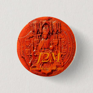 medieval seal, J2M, Jean-Marie Moyer 3 Cm Round Badge