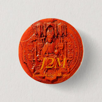 medieval seal, J2M, Jean-Marie Moyer 3 Cm Round Badge