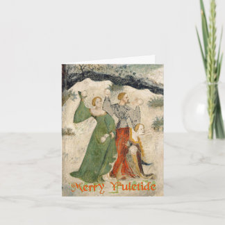 Medieval snowball game Yuletide Card
