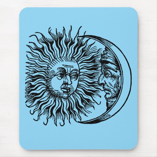 Medieval sun and moon mouse mat (Front)