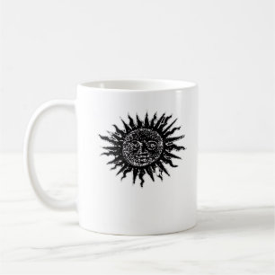 Medieval Sun Engraving - Whimsigoth Aesthetic - Wh Coffee Mug