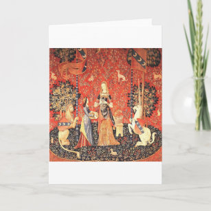 Medieval Thinking of You Hello Gift Blank Greeting Card