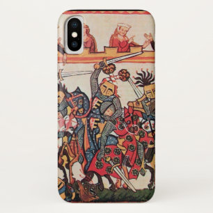 MEDIEVAL TOURNAMENT, FIGHTING KNIGHTS AND DAMSELS iPhone X CASE