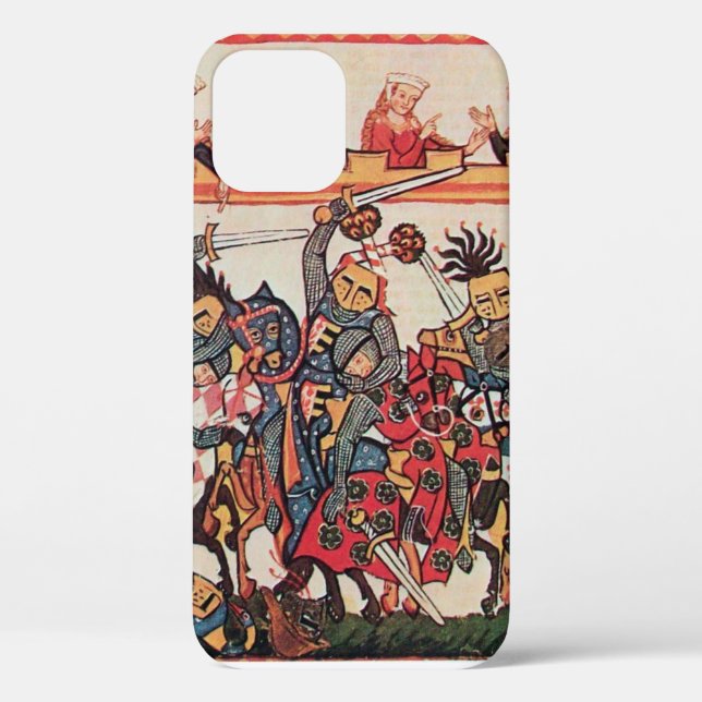 MEDIEVAL TOURNAMENT, FIGHTING KNIGHTS AND DAMSELS Case-Mate iPhone CASE (Back)