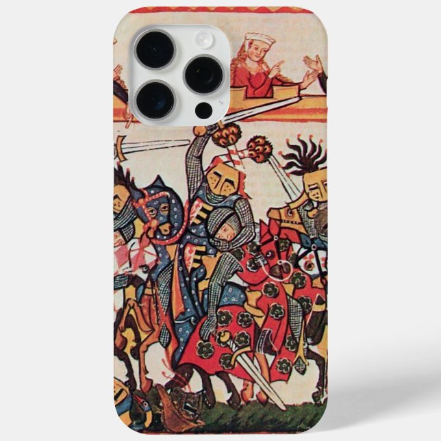MEDIEVAL TOURNAMENT, FIGHTING KNIGHTS AND DAMSELS Case-Mate iPhone CASE (Back)