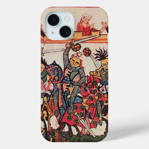 MEDIEVAL TOURNAMENT, FIGHTING KNIGHTS AND DAMSELS iPhone 15 CASE