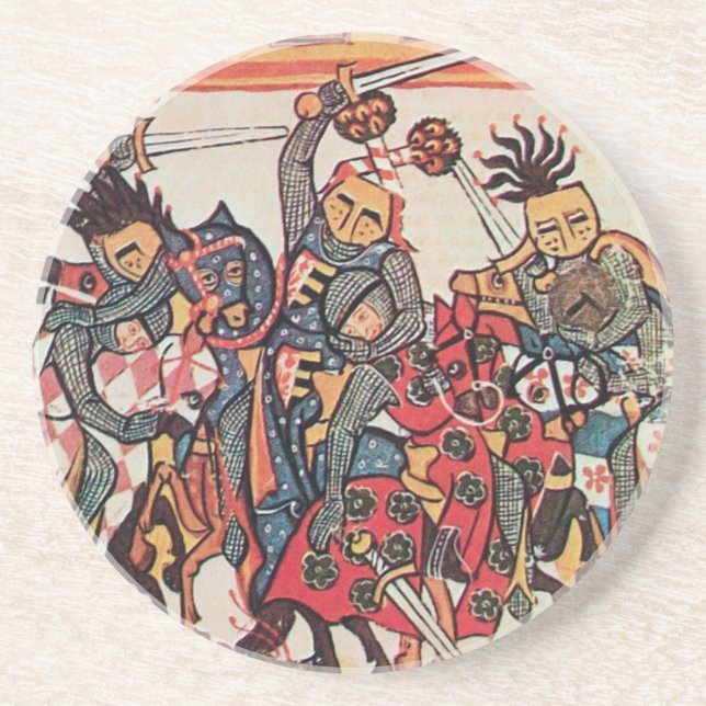 MEDIEVAL TOURNAMENT, FIGHTING KNIGHTS AND DAMSELS COASTER (Front)