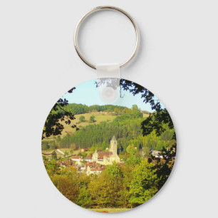 Medieval Village of Plazac Key Ring