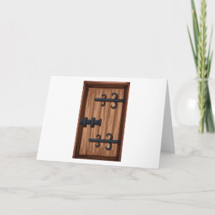 Medieval Wooden Door Card