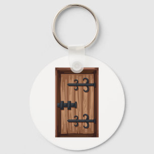 Medieval Wooden Door Key Ring