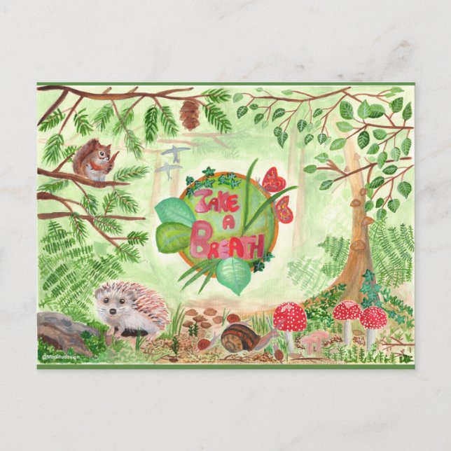 Medilludesign Ecotherapy forest Postcard (Front)