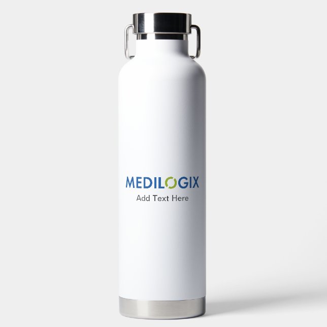 MEDILOGIX 32 oz Water Bottle Text (Front)