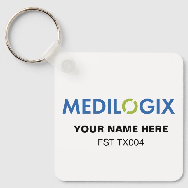 MEDILOGIX Keychain Square Add Text (Front)