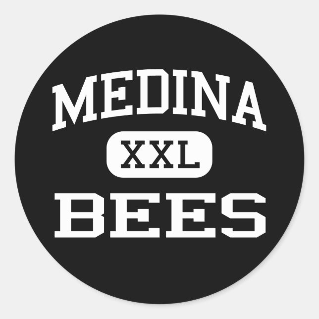 Medina - Bees - Medina High School - Medina Ohio Classic Round Sticker (Front)