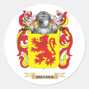 Medina Coat of Arms (Family Crest) Classic Round Sticker