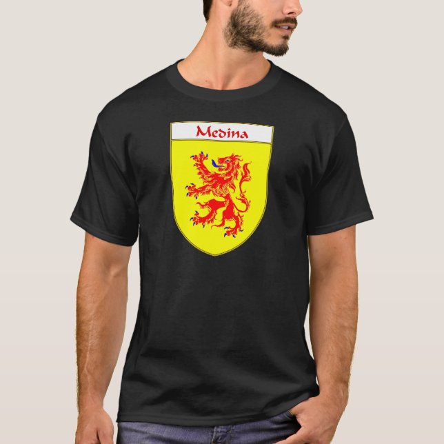 Medina Coat of Arms/Family Crest T-Shirt (Front)