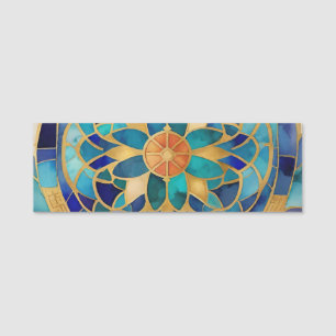 "Medina Maze: Moroccan-Inspired Geometric Design f Name Tag