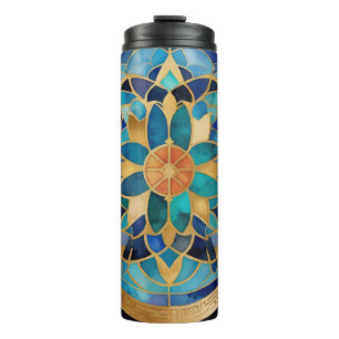 "Medina Maze: Moroccan-Inspired Geometric Design f Thermal Tumbler