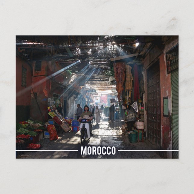 Medina of Marrakesh - Marrakesh Souks, Morocco Postcard (Front)