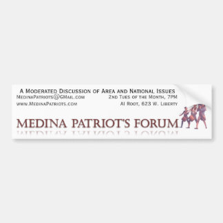 Medina Patriot's Forum Bumper Sticker