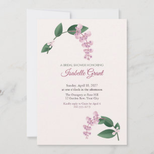 Medinilla Rose Grape Bridal Shower Invitation