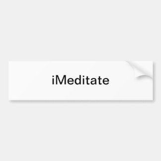 meditate bumper sticker