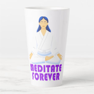Meditate forever latte mug