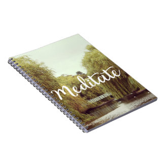 Meditate in the park inspirational message notebook