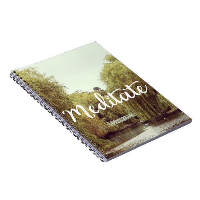 Meditate in the park inspirational message notebook (Right Side)