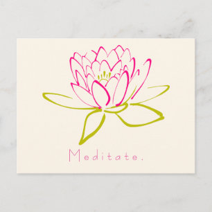 Meditate. Lotus Flower Postcard