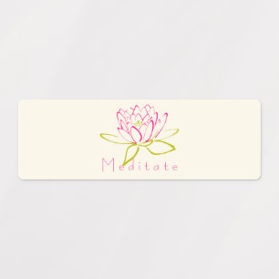 Meditate Lotus Flower / Water Lily Illustration