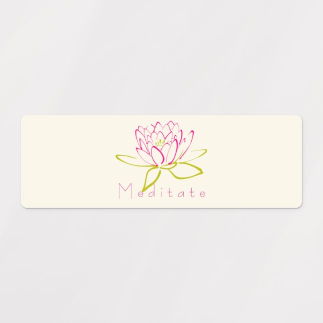 Meditate Lotus Flower / Water Lily Illustration (Design 1)