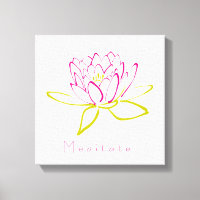 Meditate. Lotus Flower / Water Lily Illustration