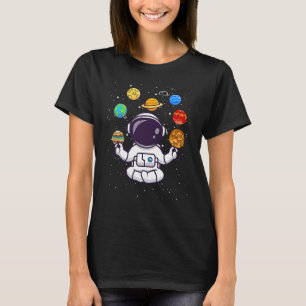 Meditating Astronau Astronomy Space Solar System Y T-Shirt