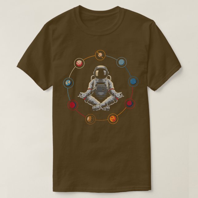 Meditating Astronaut T-Shirt (Design Front)