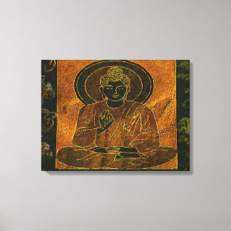 Meditating Buddha3 Stretched Canvas Print