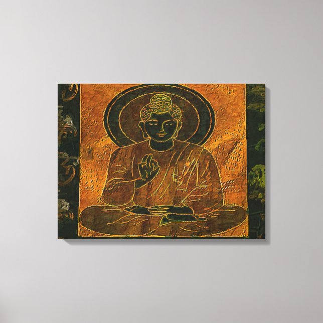 Meditating Buddha3 Stretched Canvas Print (Front)