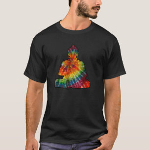 Meditating Buddha Rainbow Tie Dye Cute Unique Gift T-Shirt
